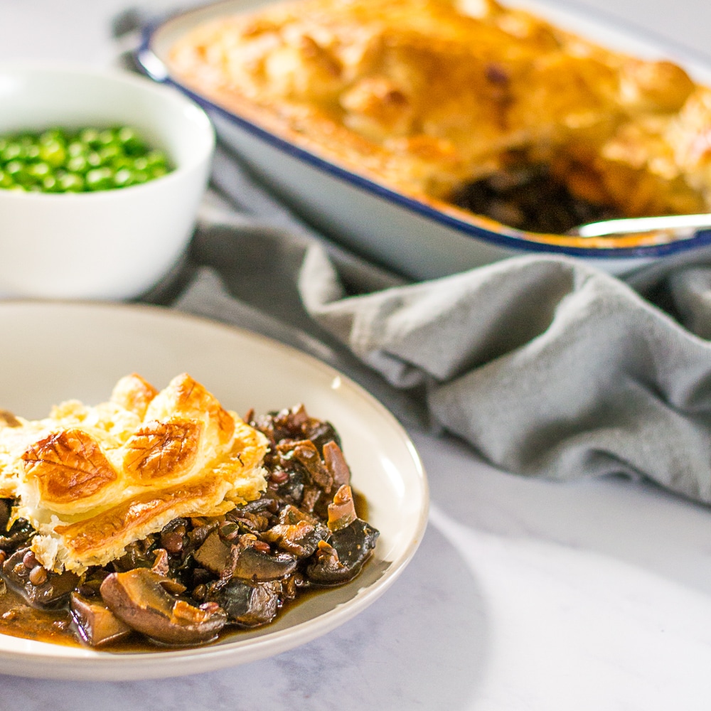 Vegan Mushroom Pie with Ale & Lentils The Veg Space comfort food
