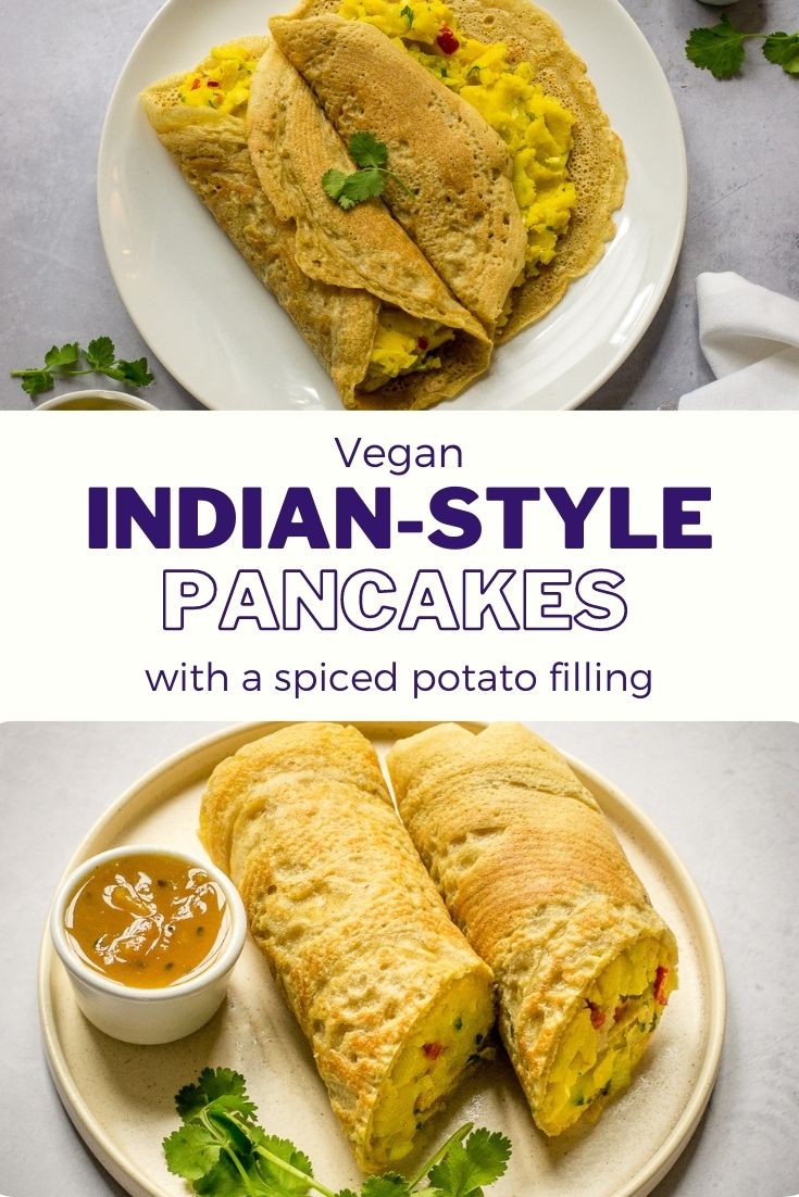 Indian Pancakes with Spiced Potato Filling The Veg Space