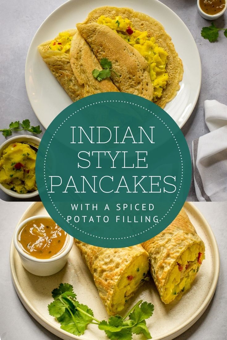 Indian Pancakes with Spiced Potato Filling The Veg Space