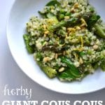 Herby Giant Cous Cous with Asparagus & Lemon