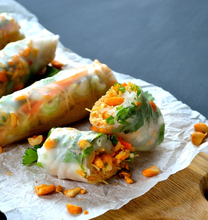 Chilli Peanut Vietnamese Rolls