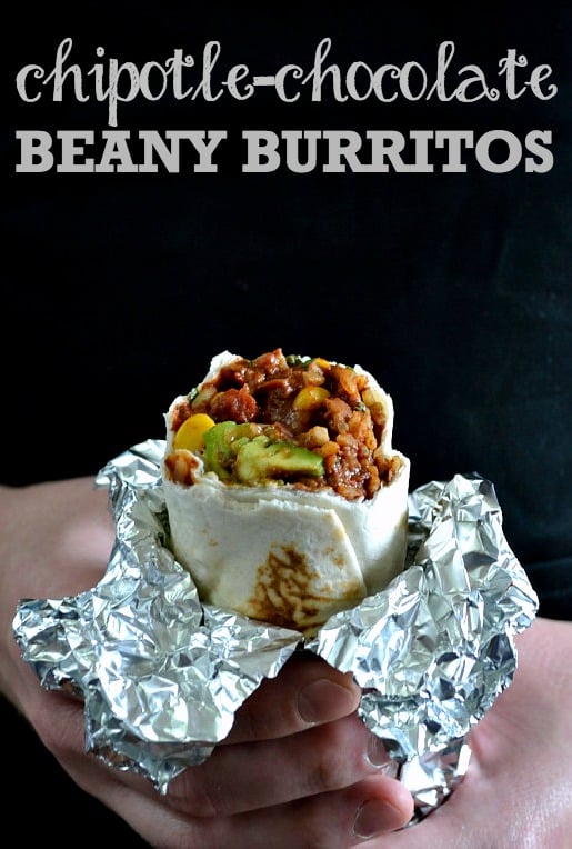 Recipe ChipotleChocolate Beany Burritos The Veg Space