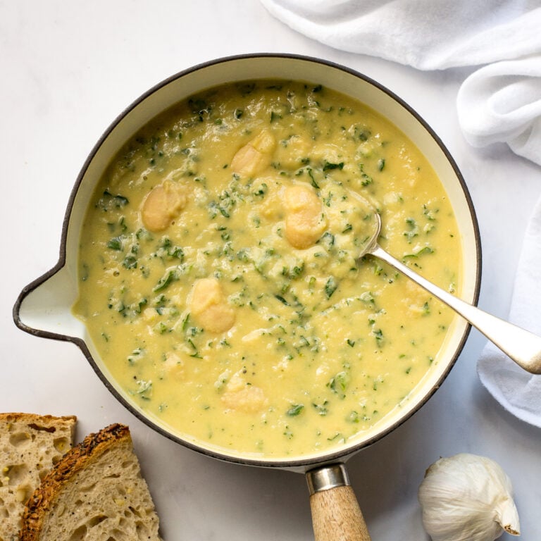 Butter Bean Soup with Kale and Lemon The Veg Space