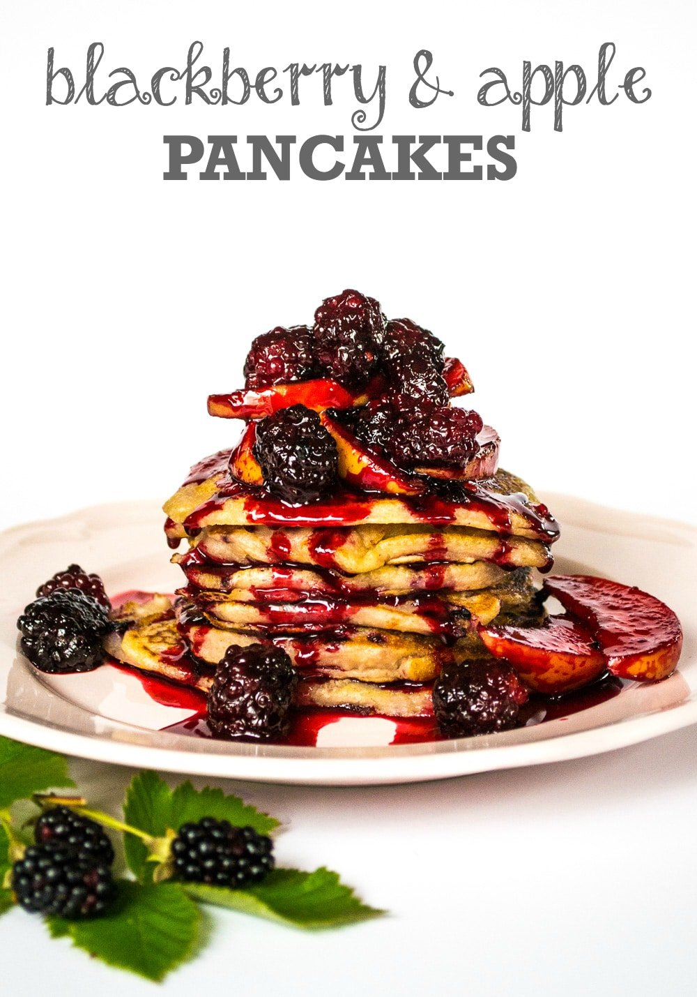 Blackberry & Apple Pancakes (Vegan)
