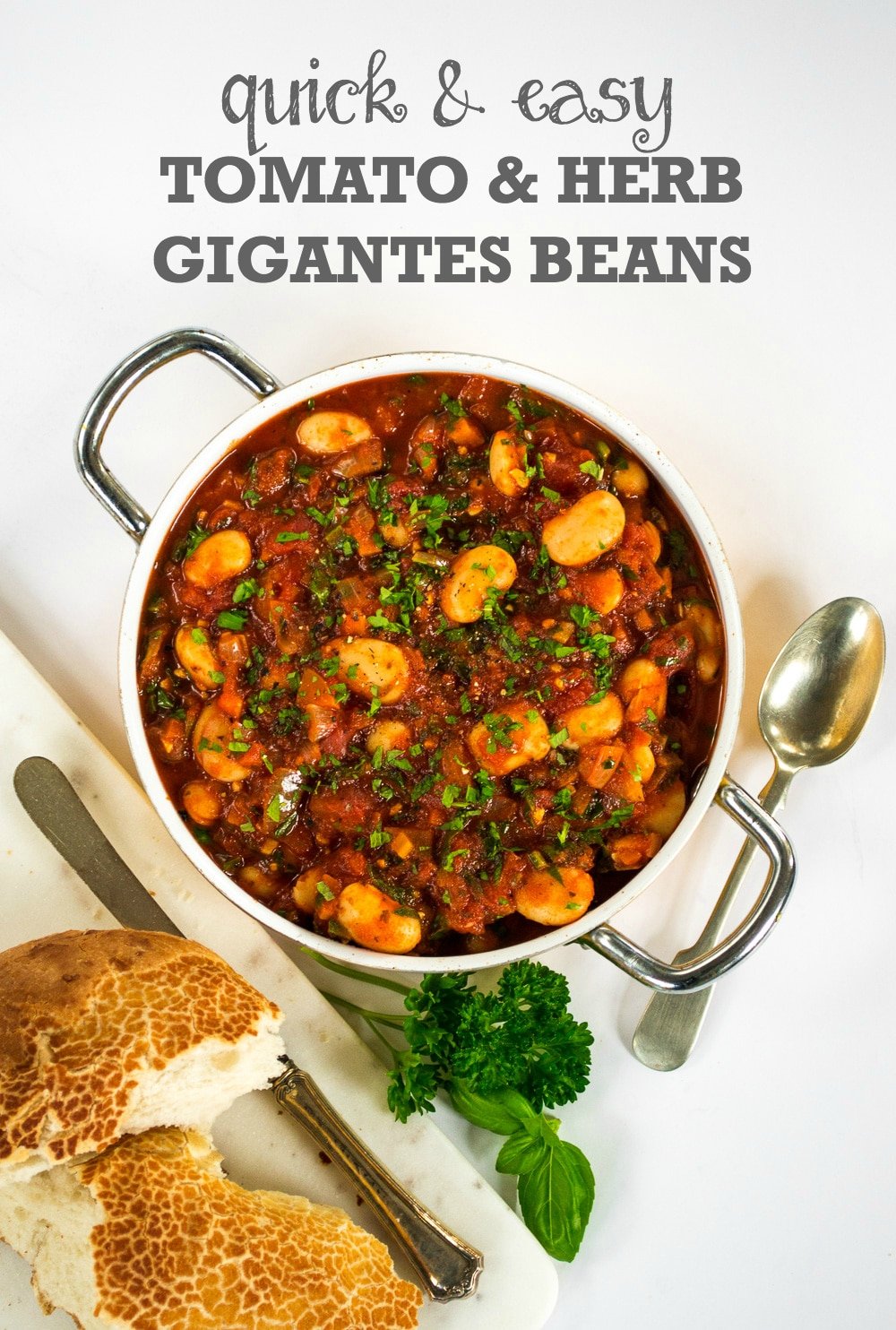 Recipe Quick & Easy Tomato and Herb Gigantes Beans The Veg Space