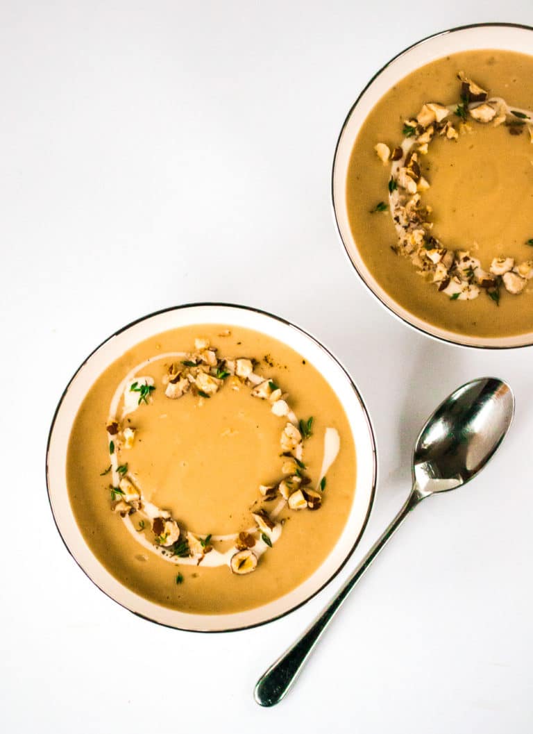 Celeriac & Hazelnut Soup The Veg Space