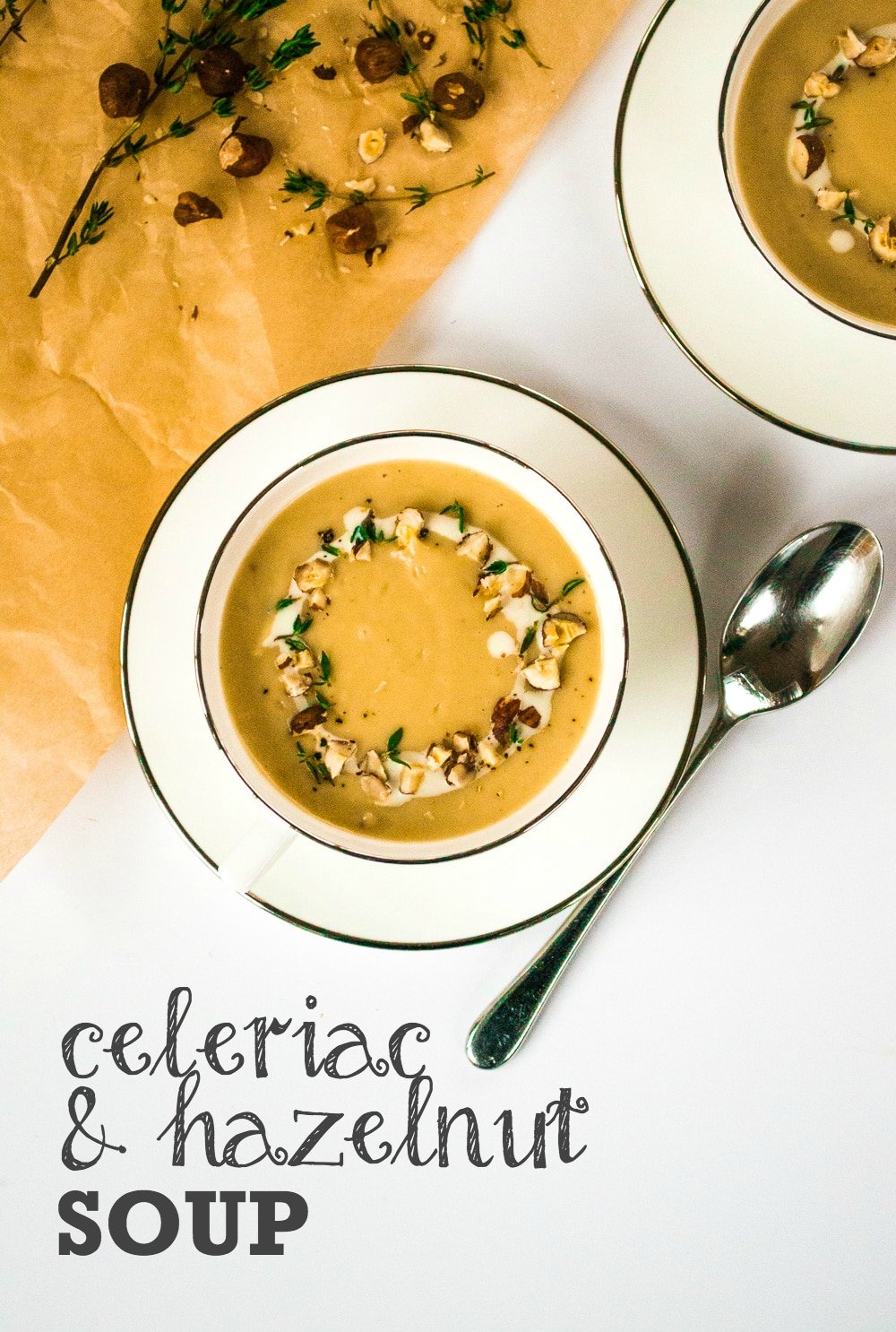 Celeriac & Hazelnut Soup | Vegetarian & Vegan