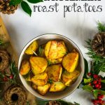 Vegan Roast Potatoes with Garlic & Rosemary - perfectly crispy and delicious #vegan #plantbased | thevegspace.co.uk