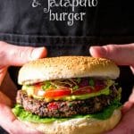 Vegan BBQ Black Bean & Jalapeno Burger