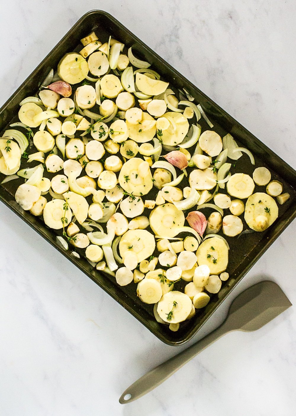 Roasting Jerusalem Artichokes & Parsnips