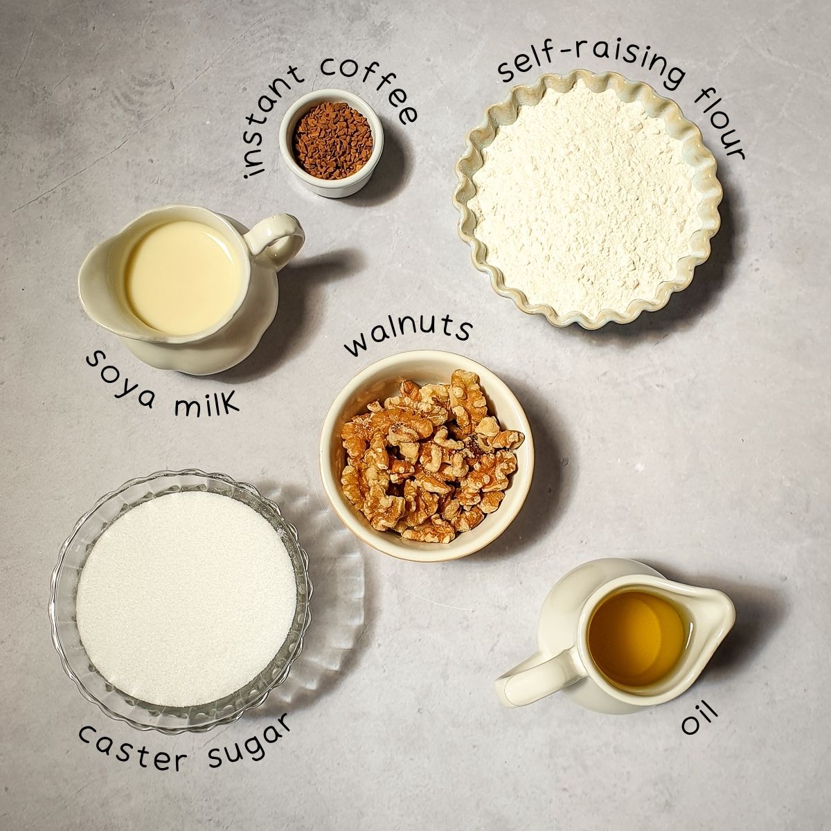 ingredients for Vegan Coffee Cake