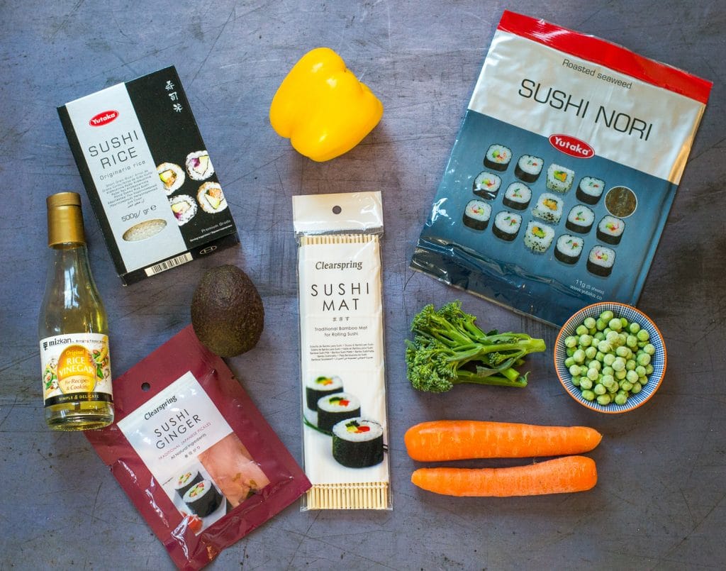 Vegan Sushi Platter Ingredients