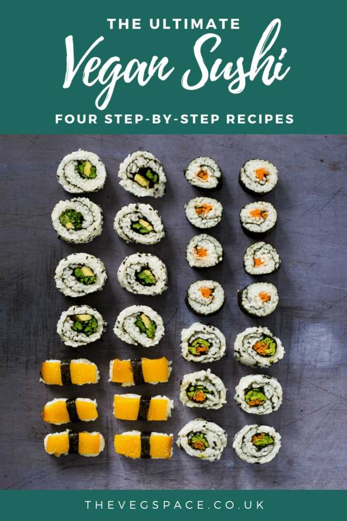 Easy Vegan Sushi - 4 recipes with step-by-step instructions