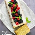 This Easy Vegan Lemon Cake is just so delicious, pretty to look at and simple to make, no one will ever guess it is vegan! #vegan #plantbased #veganfood #vegancake #veganbaking