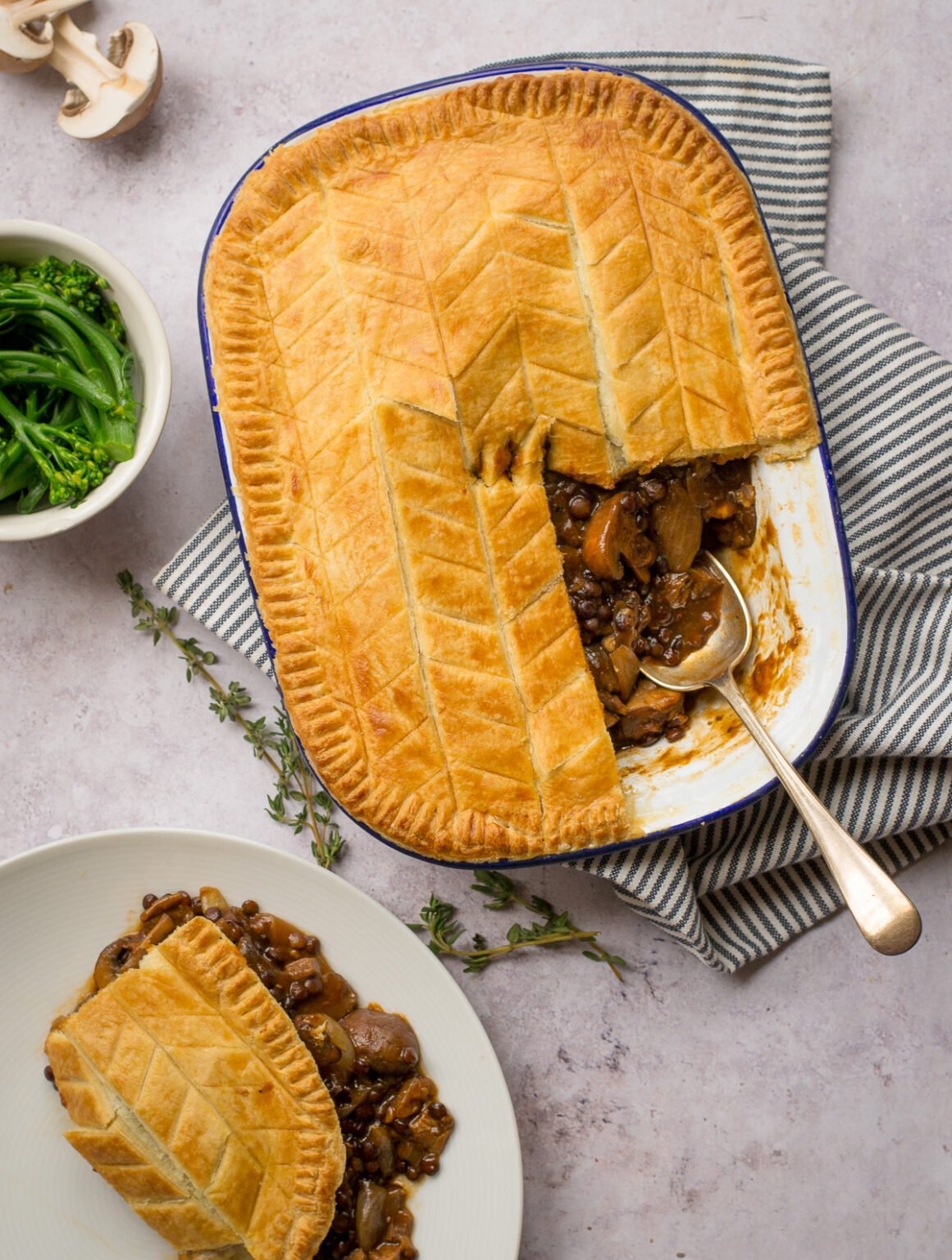 Vegan Mushroom Pie with Ale & Lentils The Veg Space