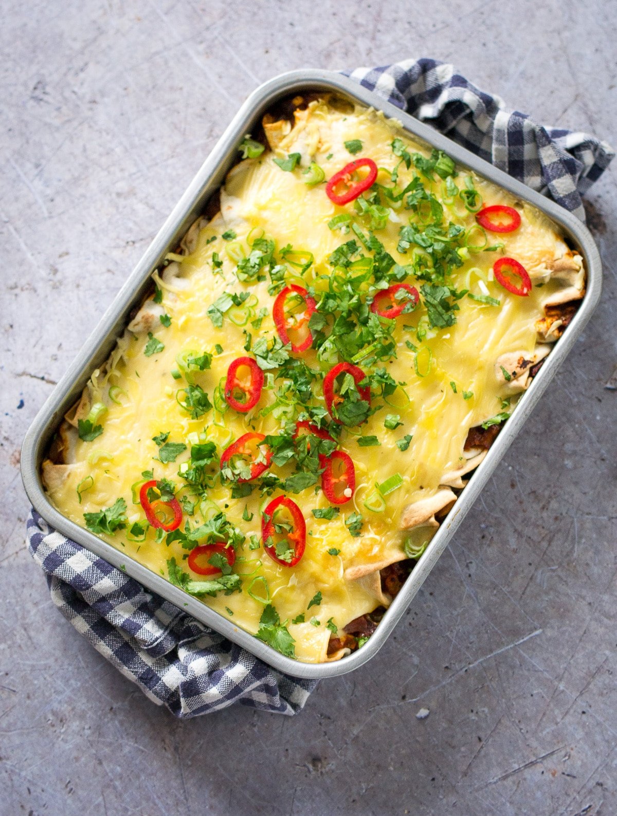 Roasting Tin with Vegan Black Bean Enchiladas