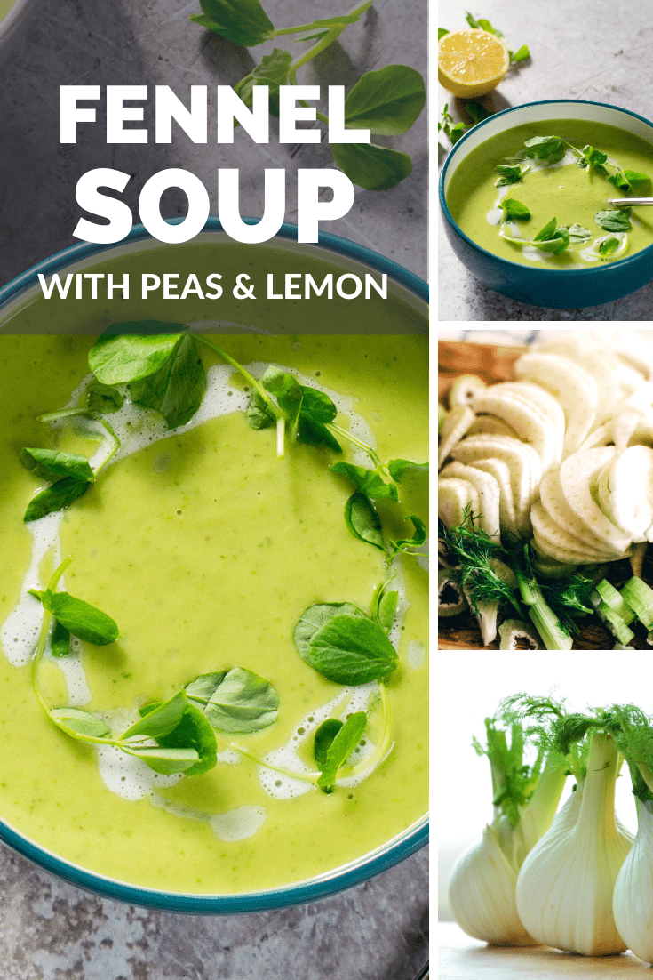 Roasted Fennel Soup with peas and lemon The Veg Space