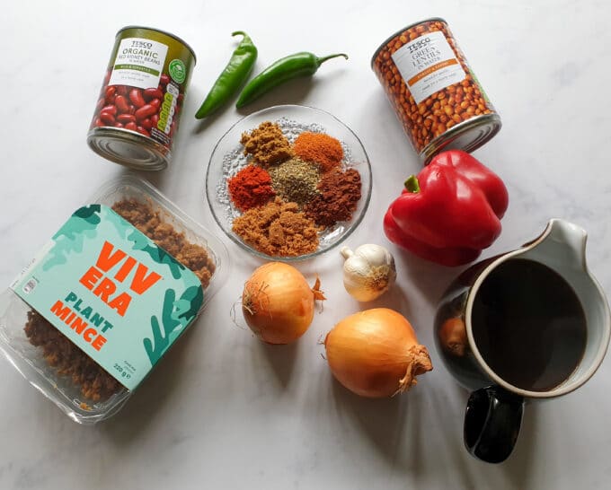 Vegan Chili Ingredients