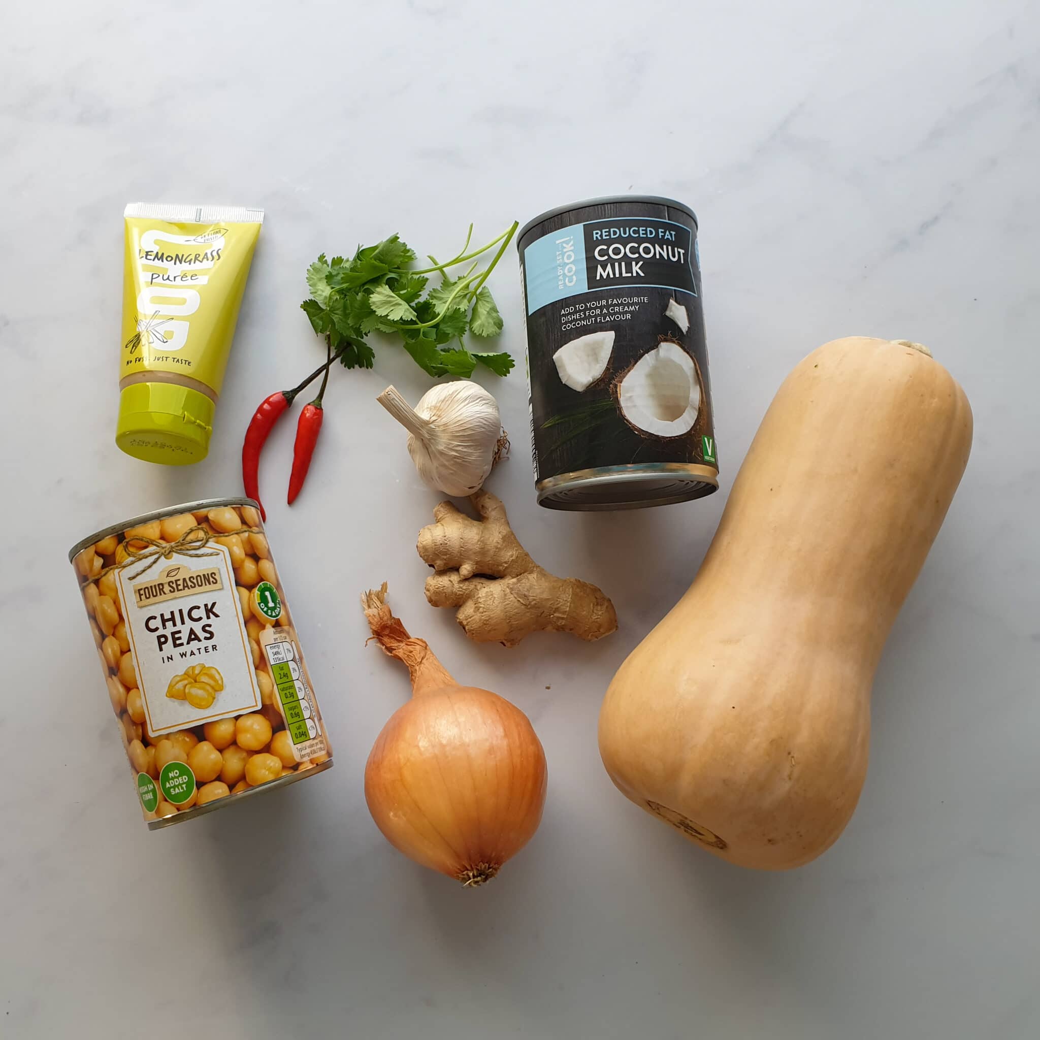 Chickpea Butternut Curry Ingredients