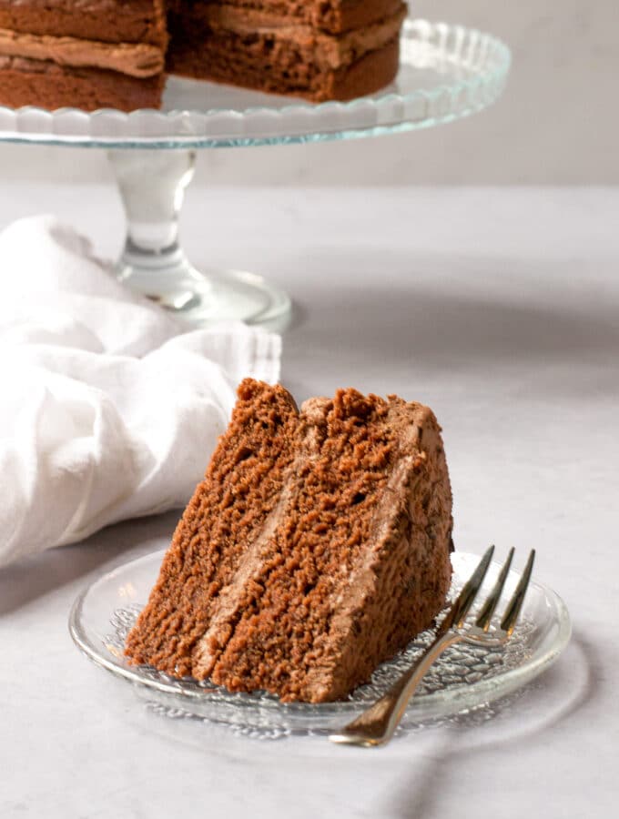 slice of vegan cake