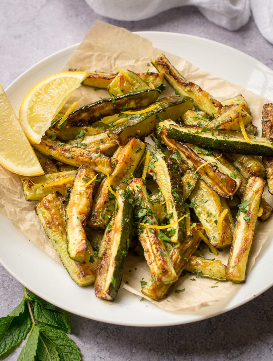 Lemon Roasted Courgettes with herbs The Veg Space