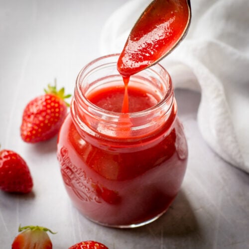 Quick Strawberry Coulis with maple syrup The Veg Space